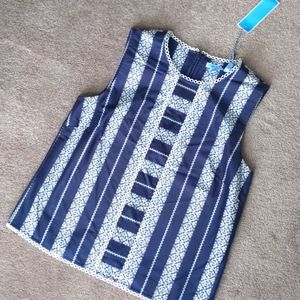 Draper James NWT Navy Top